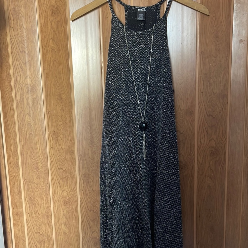 Rue 21, black silver dress with a necklace